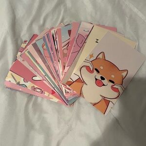 50 Cute Pink Themed Anime Postcards